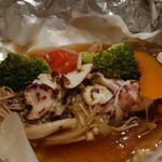 魚料理 炭火串焼 かねり - イカのホイル焼き