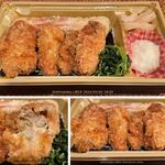 METRO MARKET - かきフライ弁当 この冬の牡蠣はどうかなぁと思ってたが，冷蔵ショーケースの生食用パックを見て納得。でかいけど繊細な味。うまし♪