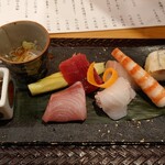 馳走菴 ひじり - お刺身の盛り合わせ