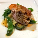 ラ･マンチーナ - セコンド：筍・銀杏・ご飯を詰めた若鶏ロースト