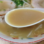 清龍 - 2014年１月。味噌ラーメンのスープ。