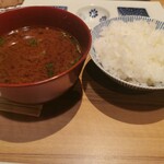 ginzatonkatsuaoki - 赤出汁＆ご飯