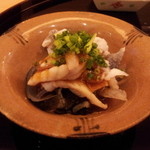 寿司 割烹 開 - 夏ふぐの皮でそろそろ握りかと。。。