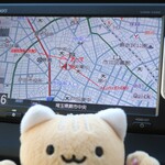 インド・ネパールレストラン アーマ - 店舗位置（カーナビ画面，ノースアップ）※店舗位置、店舗駐車場位置およびコインパーキング位置を図示