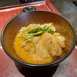 鯛担麺専門店 恋し鯛 - 最後はリゾート風にして。