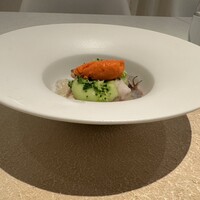 フランス料理 タンモア - アミューズ　ホテルイカとはまぐり、どことなく中華丼