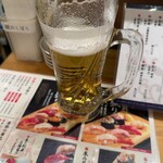 Tachizushi Yokochou - 瓶ビール、マジ高い。皆、生ビール。