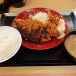 Katsuya - 海老マヨとチキンカツの合い盛り定食2024.02.29
