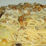 ア ミオ アージョ - 秋刀魚とセロリのオイルソーススパゲティー！ＵＰ