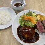 ライオンギャング 和泉店 - GANG SET(和牛リブロースステーキ100g/ハンバーグ180g)