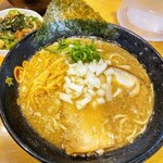 Menya Ohana - 魚介醤油ラーメンとチャーシューメシ