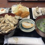 漁師の海鮮丼 - 牡蠣丼セット