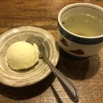 塩梅 - 柚子シャーベット+梅昆布茶