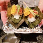 つるとんたん 新宿店 - うなぎとたまごの手巻き