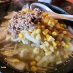 らーめん 一会 - 野菜ラーメンコーントッピング