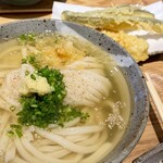 扇町うどん屋 あすろう - ひやかけ+鯛ちくわ