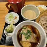 Murayama Mange Tsu Udon - ダブルつけ汁（肉汁+満担(温汁)）