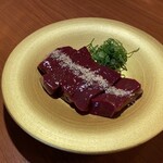 Fresh thick-sliced liver