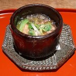 京都和久傳 - イノシシつみれ にがみ野菜 海老芋小鍋仕立て