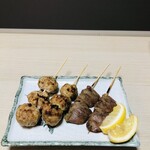 Sumibiyakitori Seichou - つくね、ハツ