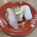 かっぱ寿司 - 3種の白身食べ比べ