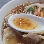 中華麺店 喜楽 - 揚げネギのスープ