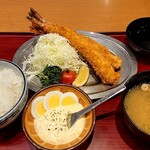 海老どて食堂 - 大海老フライ定食