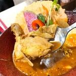 Supu Kare Okushiba Shouten - スープカレー･鶏あえず足1