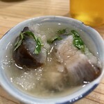 食堂 おがわ - “海鼠のおろし大根酢和え”、この海鼠の柔らかさ！なんでも小石と一緒に激しく揺らす事で柔らかさが醸し出されるとか…。面白いです。