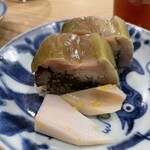 食堂 おがわ - “鯖寿司”、鯖の切り身の美しさ！美味しくないはずなく、締めに最適の一皿。唸る味わいです。