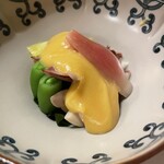 Koshitsu Kaiseki Kitaooji - 強肴（蛍烏賊と蛤の酢味噌掛け）