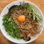 麺屋にぼすけ - 鶏油まぜそば 特盛