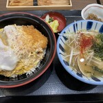 ひのでや食堂 - 料理写真:ロースカツ丼＋はましおラーメン(ミニ)