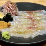 洋食 おがた - 明石 活鯛 ひとしおカルパッチョ からすみと