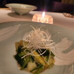 赤坂 桃の木 - 空芯菜の炒め物