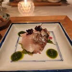 赤坂 桃の木 - 鰆の翡翠ソース