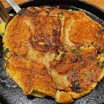 お好み焼き タンポポ - 豚肉ねぎ焼