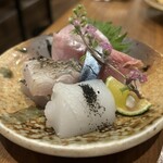 Oryouri To Osake Minoriya - 本日の鮮魚五種盛り合わせ