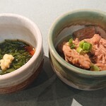 Katsuhana - もつ煮とめかぶポン酢