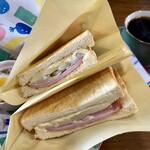 Cafe Morning Glory - ランチのハムチーズ ¥1100