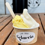 Gelateria LAB3680 OKU HITA - 料理写真:サフラン＆豆乳・大山の梅　６９０円