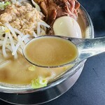 RAMEN HITONI YASASHIKU - 【国産豚ラーメン＝スープ】