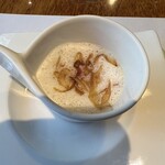 ステーキ懐石都 春日 - スープ(底に洋風茶碗蒸しがあり混ぜて食べます)