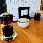 やぶ善 - 卓上調味料。