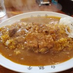 白銀亭 - とんかつカレー大盛り