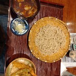 八州亭 - 肉汁そばセット（ミニ天丼）