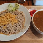 食堂 あおい - たぬきそば+カレー丼