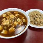中華料理 ハルビン - 麻婆麺半チャーハンセット￥990