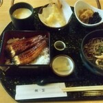 Ginza - うな重とハーブ鶏山菜そば膳