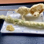 本格手打うどん はゆか - キングマッシｭとアスパラ